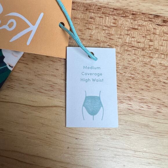 Kona Sol Women's Plus Size Shirred Side-Tie Sea Breeze Bikini Bottom - 14W - NWT - Picture 3 of 6